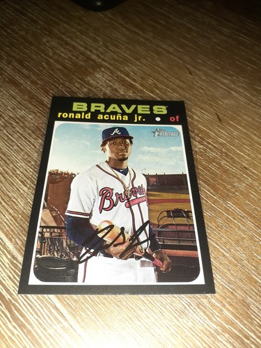 2020 Topps Heritage Ronald Acuna Jr Variation #464 Atlanta Braves! - Bild 5 von 11