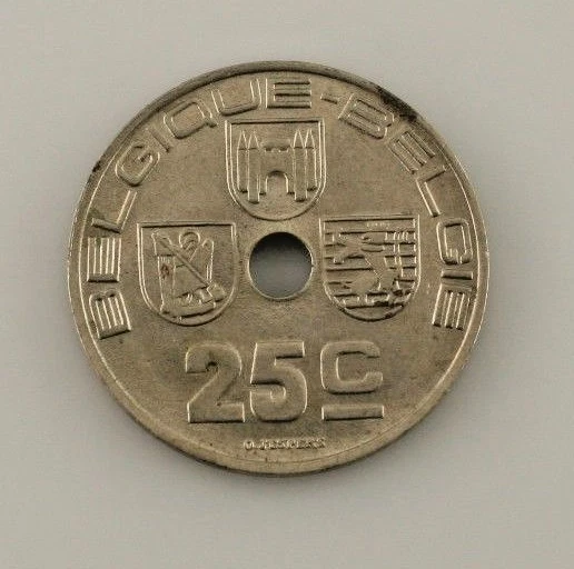 1939 Belgium 25 Cent Coin (AU) About Uncirculated Condition - Image 2 of 4