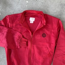 Vintage Mercedes Benz Jacket Mac Murray Satin Bomber Satin 70s 80s Red Medium