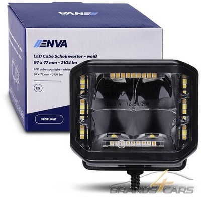 ENVA LED CUBE ZUSATZ-SCHEINWERFER 97x77mm 12/24V 70W 2104Lm 5700K ALUGEHÄUSE