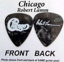 Chicago band Robert Lamm signature novelty guitar pick BLK prl