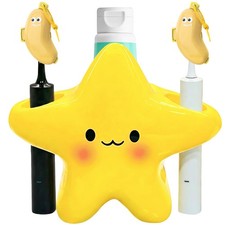 Toothbrush Holder Set for Bathroom - Cute Toothpaste Stand with 2 Tooth Brush...