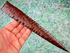 Super Fine 9 1/2 inch Missouri Jasper Flint Eden Point with COA Arrowheads