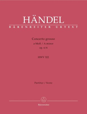 Georg Friedrich Händel | Concerto grosso a minor op. 6-4 HWV 322 | Partitur