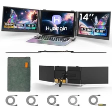 Hyangin S8 Pro  Triple Monitor Portable Laptop Screen Extender Ultra Slim 1080P