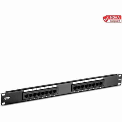 TRENDnet 16-port Cat6 Network Patch Panel - 16 x RJ-45