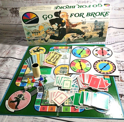 GO FOR BROKE Board Game 1985 lose a million Selchow Righter 99% complete