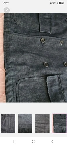 Polo by Ralph Lauren Men's Blue Denim Pea Coat Quilted Lined Button XL image 4