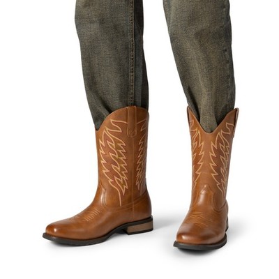 Men\'s Cowboy Boots Slip on Western Boots 47 Chic Embroidered Almond Toe 12.5-13 Men main image 3