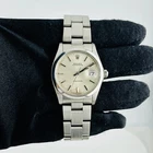 #56 Rolex 34mm OysterDate Precision Silver Dial Vintage Steel Men's Watch 6694