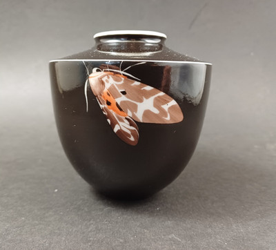 KPM Berlin Vase Fidibus ''Kleiner Bär'' Formentwurf Trude Petri Dekor Else Möckel