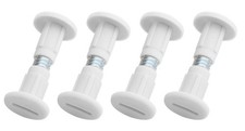 Diall M5.5 White Joint Connector Bolts 33mm 7.8mm Pack of 4 Timber Slotted Pan H