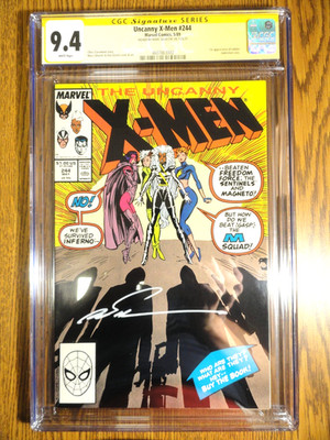 Uncanny X-Men #244 Selten Signatur Serie Silvestri Cover Cgc Ss 1st Druck Marvel