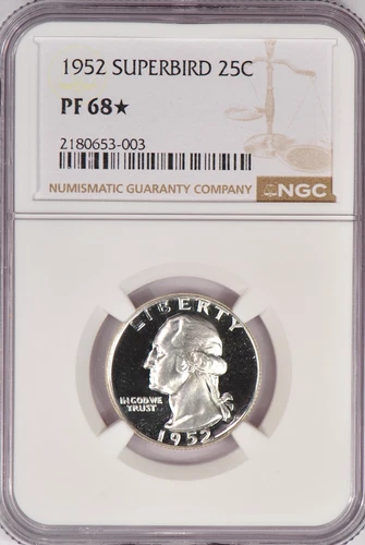 1952 SUPERBIRD Washington Quarter Proof NGC PF 68 STAR PR68* Frosty Coin 25C