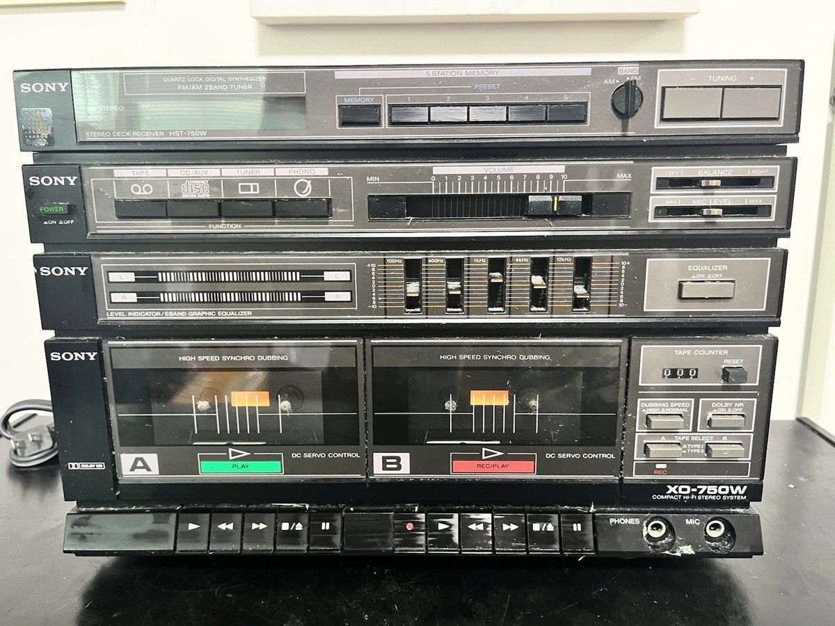 Vintage SONY XO-750W Mini Hi-Fi Component Stereo System PLS READ