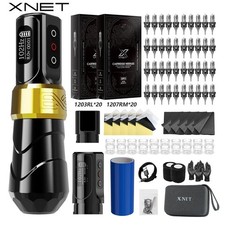 XNET FLUX MAX Wireless Tattoo Machine New Kit Rotary Tattoo Pen 2400mAh Battery
