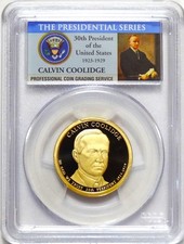 2014-S  PRESIDENTIAL SERIES DOLLAR CALVIN COOLIDGE PORTRAIT LABEL  PCGS PR70DCAM
