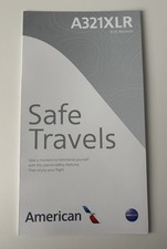 American Airlines Airbus A321XLR Safety Card REV 09/25