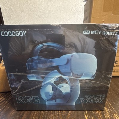 CODOGOY RGB Charging Dock Black for Meta Quest 2 Headset Controller