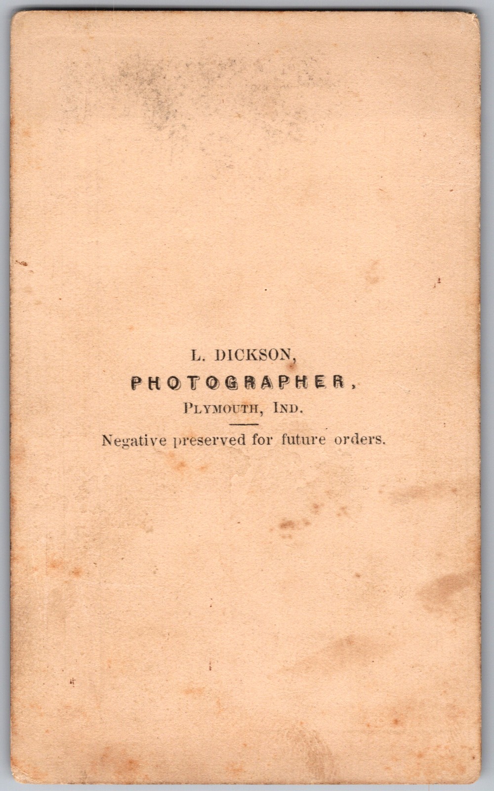 CDV Circa 1860s L. Dickson Children in Dresses Plymouth Indiana