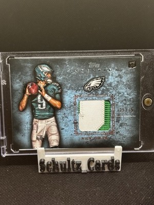 Nick Foles 2012 Topps Inception Rookie RARE 2 COLOR KELLY GREEN PATCH JERSEY /75