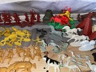 COWBOYS & INDIANS - Vintage Plastic Figures - Lot - Tim Mee - RARE!!!  100+ Pcs — photo 10