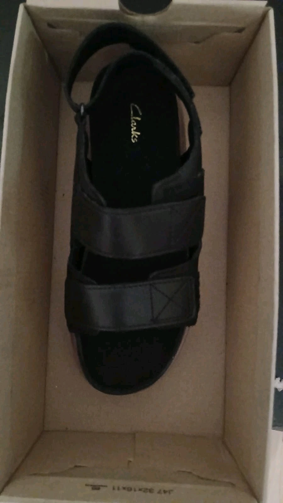 Sandali donna Clarks in pelle nera. Taglia UK 6D taglia USA 8 5M