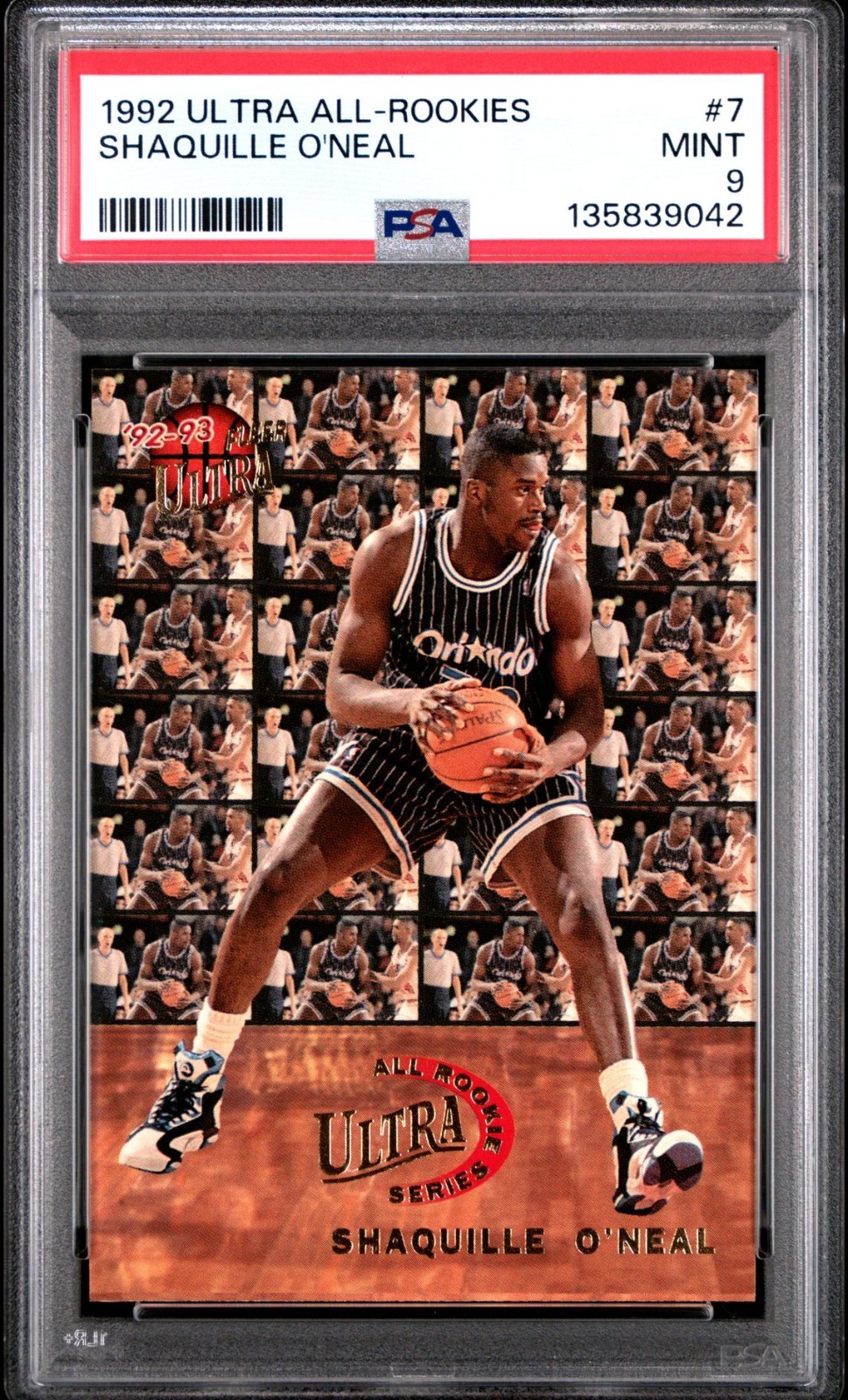 1992 Fleer Ultra SHAQUILLE O'NEAL PSA 9 All-Rookies RC #7 Shaq HOF Magic
