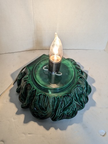 Vintage Ceramic Christmas Tree Bottom Base Only Green 1993