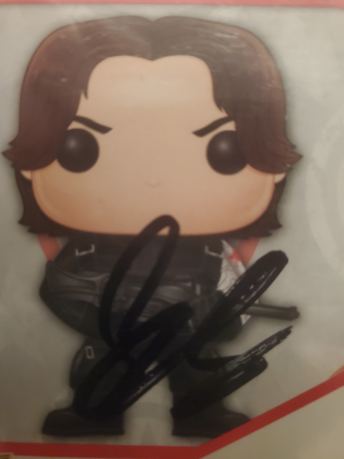 Sebastian Stan Signed Winter Soldier Bucky UD Funko Marvel Beckett BAS Auto MCU view 5