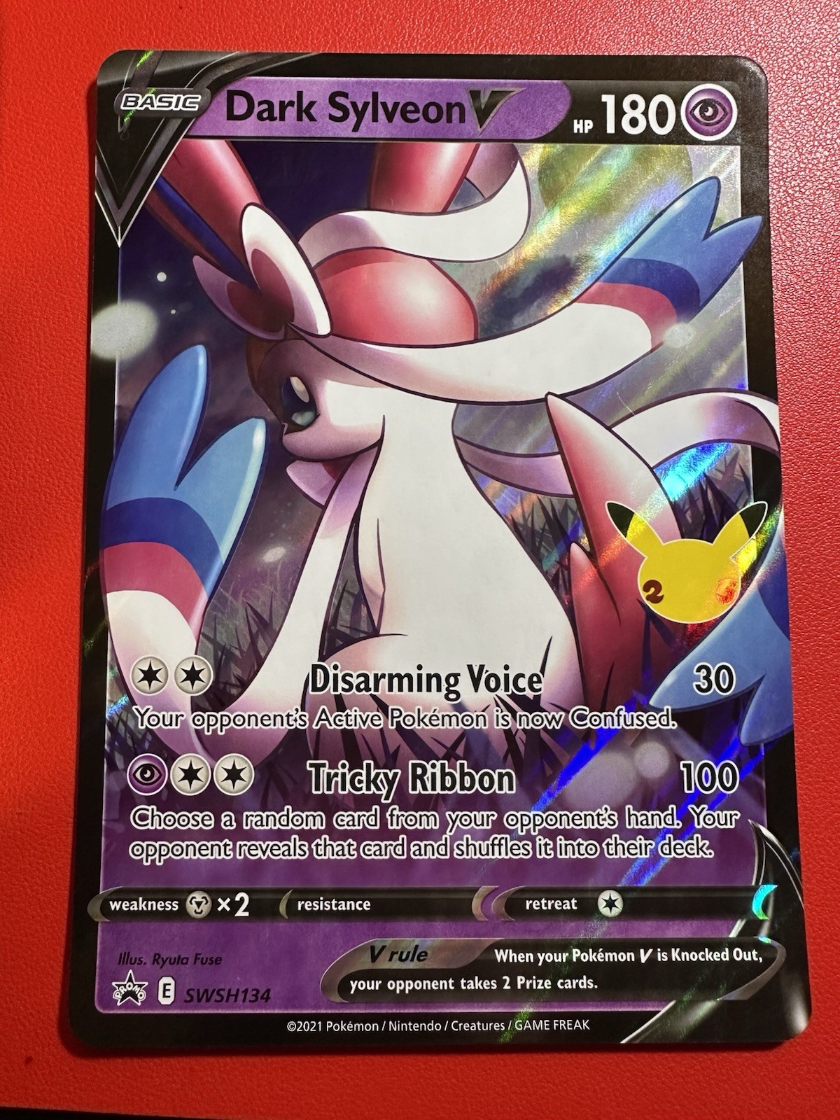 Dark Sylveon V  celebration SWSH134 ****Jumbo*** Card Holo