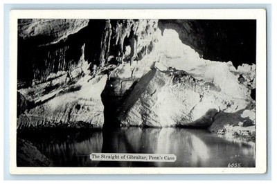 c1940s The Straight of Gibraltar, Pennsylvania Cave Centre Hall PA Postcard