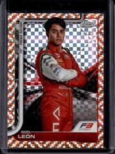 2025 Topps Chrome F1 Noel Leon Orange Checker Flag Refractor F3 Driver #/25
