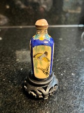 Little Antique snuff bottle tabatière chinoise cloisonné émaillé 4 faces