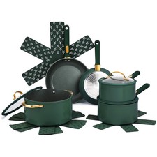 12-Piece Ceramic Non-Stick Granite Collection, Non-Toxic Cookware Set