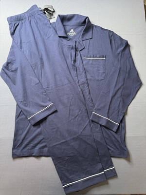 DAVID ARCHY Blue Drawstring Lounge Pajamas Pants Top PJ Set size Large Men s