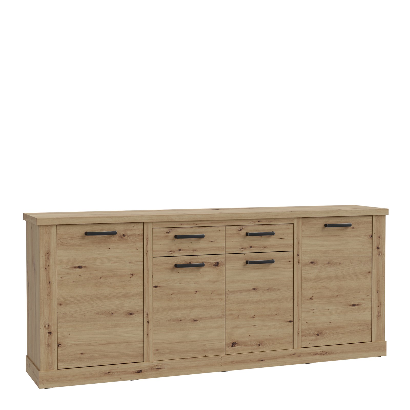 Large Sideboard - 4 Doors, 2 Drawers, Adjustable Shelves, Modern Storage