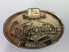 1995 John Deere Gold Level Certification Belt Buckle Dealer Training Program