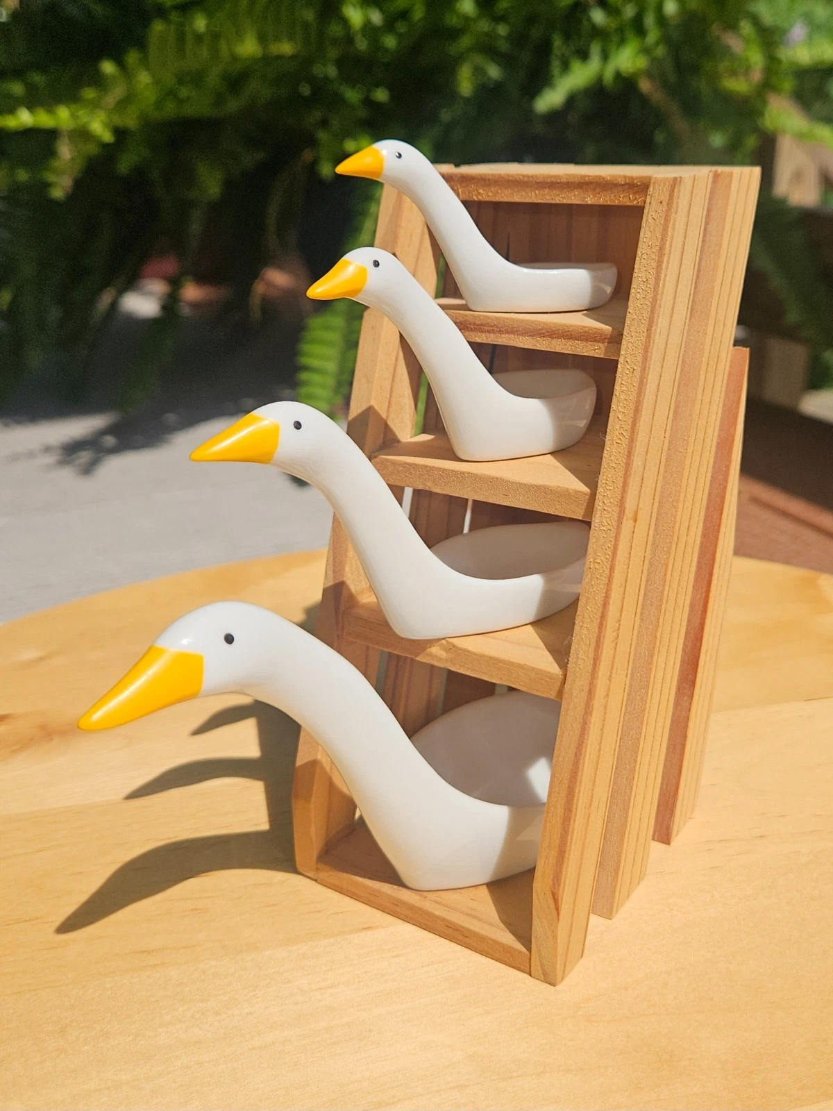 Vintage Avon 80s Duck Geese Measuring Spoons With wood Holder Excellent
Opens in a new window or tab