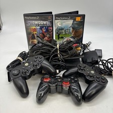 Sony PlayStation 2 PS2 Slim Console 3 Controllers, 2 Games, Cords SCPH-70012