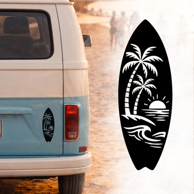 Auto Aufkleber | Surfbrett Palme | Outdoor Vibe  | Farben  Größen | Sticker 1028