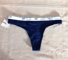 GAP Body Women's Navy Blue Thong Small Cotton Blend - New with Tag
