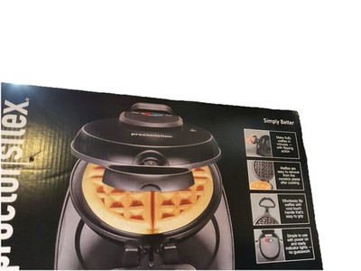 Proctor Silex 26090PS Belgian Flip Waffle Maker , Black With Tray.