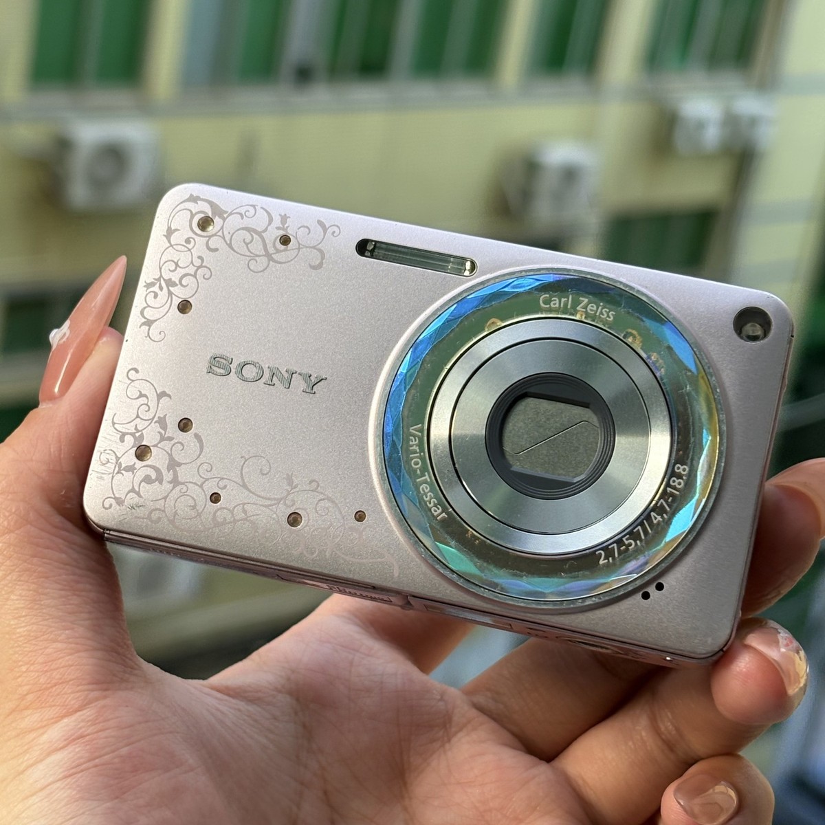 SONY Cyber Shot DSC-W350D 14.1MP Digital Camera Rhinestone Jewel