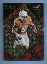 BIJAN ROBINSON 2023 PANINI SELECT LAZER ROOKIE RC CARD 109 NFL STAR FALCONS