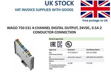 WAGO 750-531 4-channel digital output 24VDC, 0.5A, 2 conductor connection