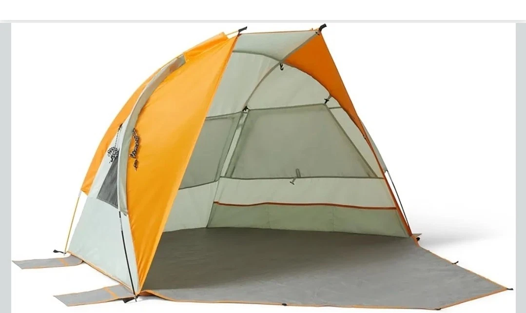 Beach Tent with 3 Mesh Windows, UPF50+ Sun Protection, Camping Sun Shelter