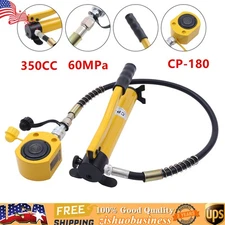 20 Ton Porta Power Hydraulic Jack Air Pump Lift Ram Body Frame Repair Tool Kit
