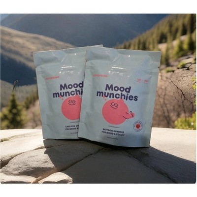 2 Pack JoySpring Mood Munchies Saffron Gummies, Mood & Focus