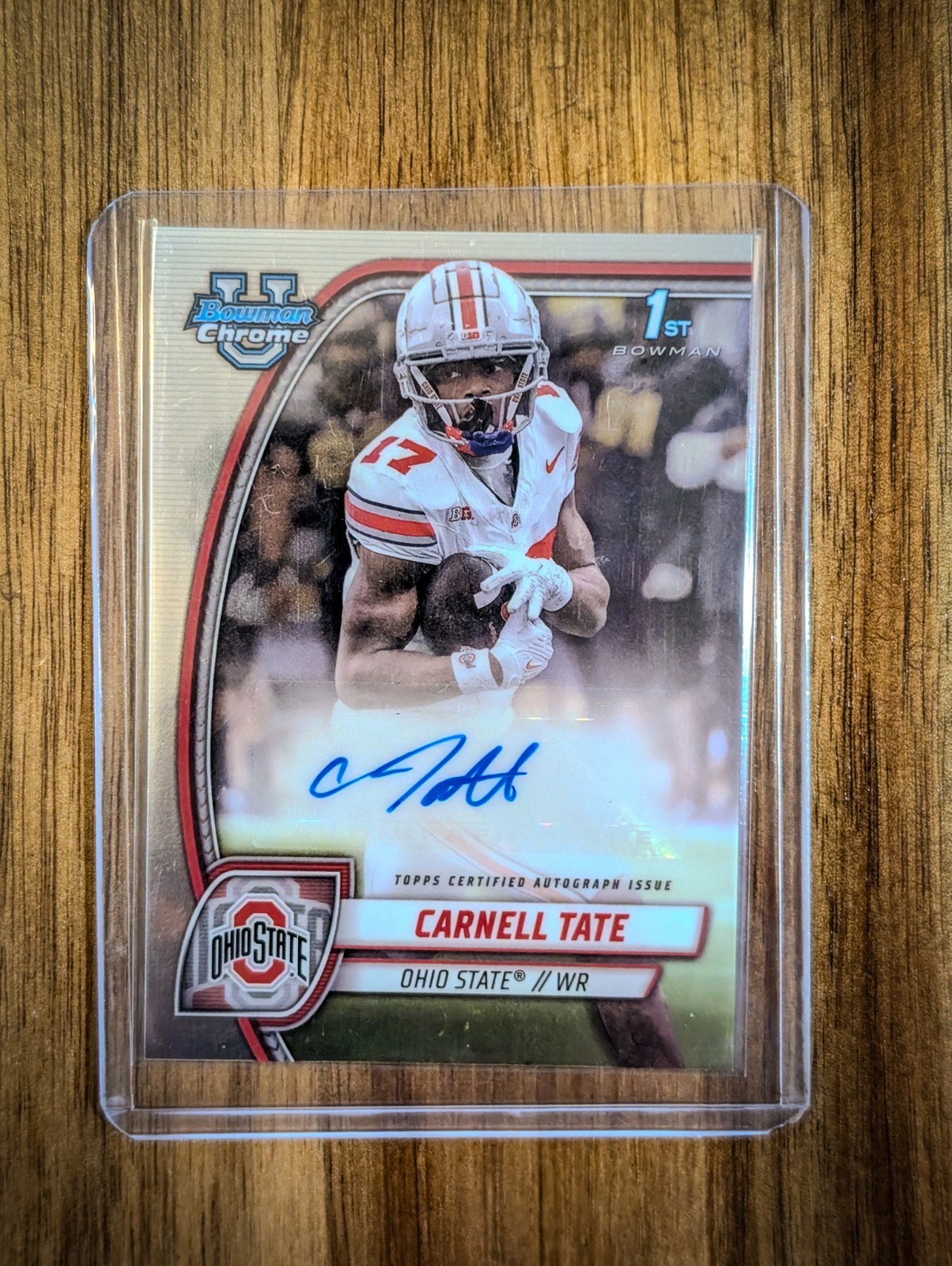 2024 Bowman U Chrome Carnell Tate Base Auto Ohio State Buckeyes